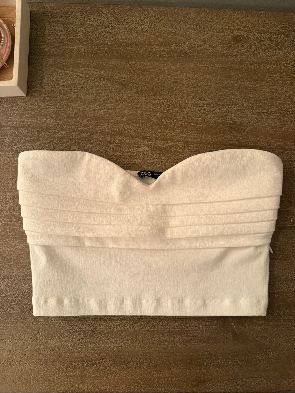 Zara Strapless Sweetheart Crop Top